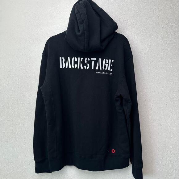 Moncler Genius 7 Fragment Hiroshi Fujiwara Black Backstage Pass Hoodie XL - Picture 7 of 16